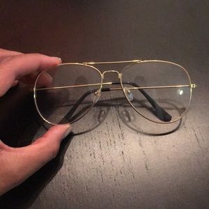 Clear aviator glasses